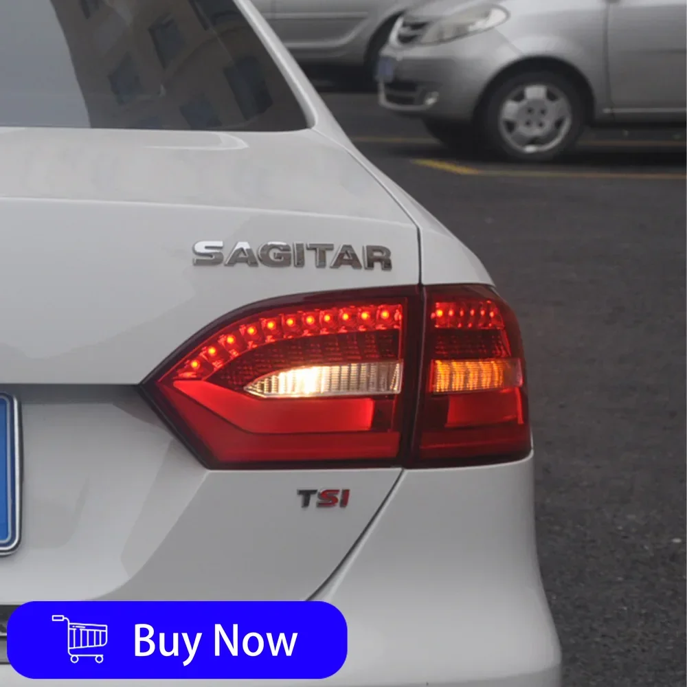 VW MK7 Jetta Sagitar Vento 2011-2014 용 자동차 미등 LED 자동 백 램프 어셈블리 업그레이드 깜박임 신호등 액세서리
