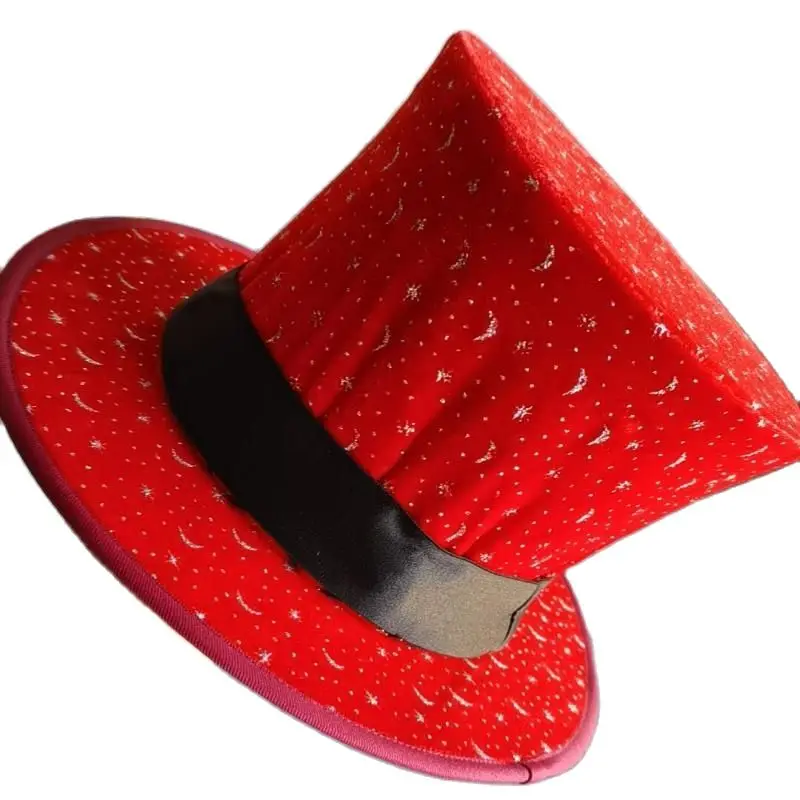 Magic Tricks  Dove Hat  Folding Top Cap,Double Layer,High Quality,Assorted Color,Black And Red Available,Stage Props,Accessary,