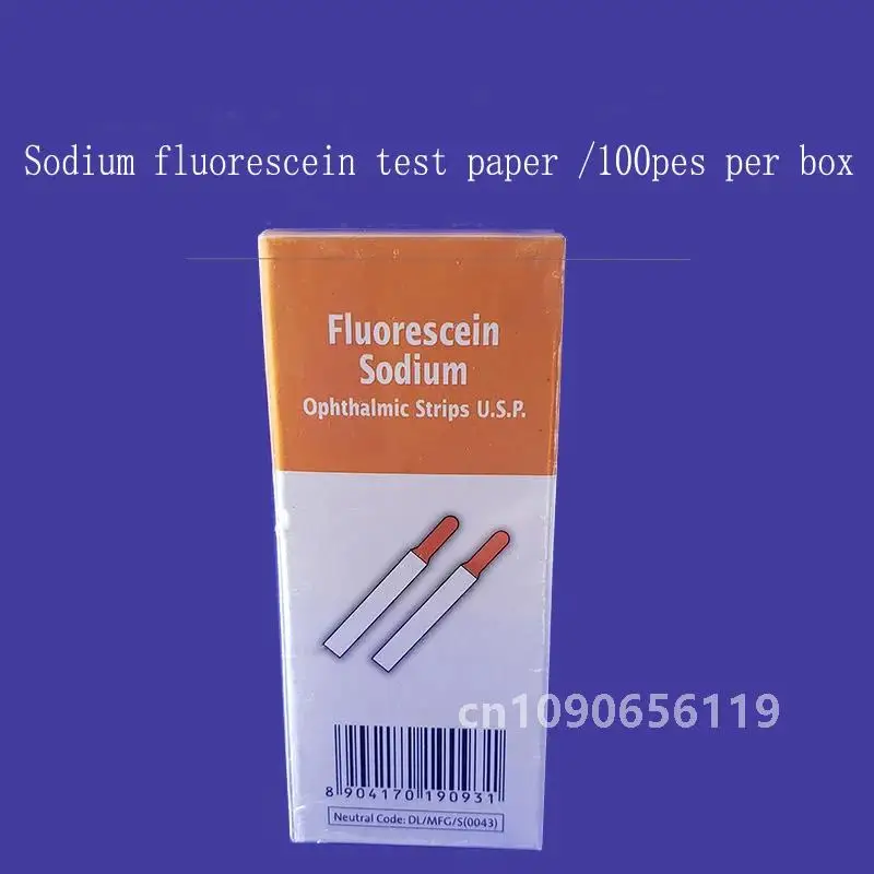 Indian fluorescein sodium test paper tear test filter paper fluorescent strip eye examination tool individual package