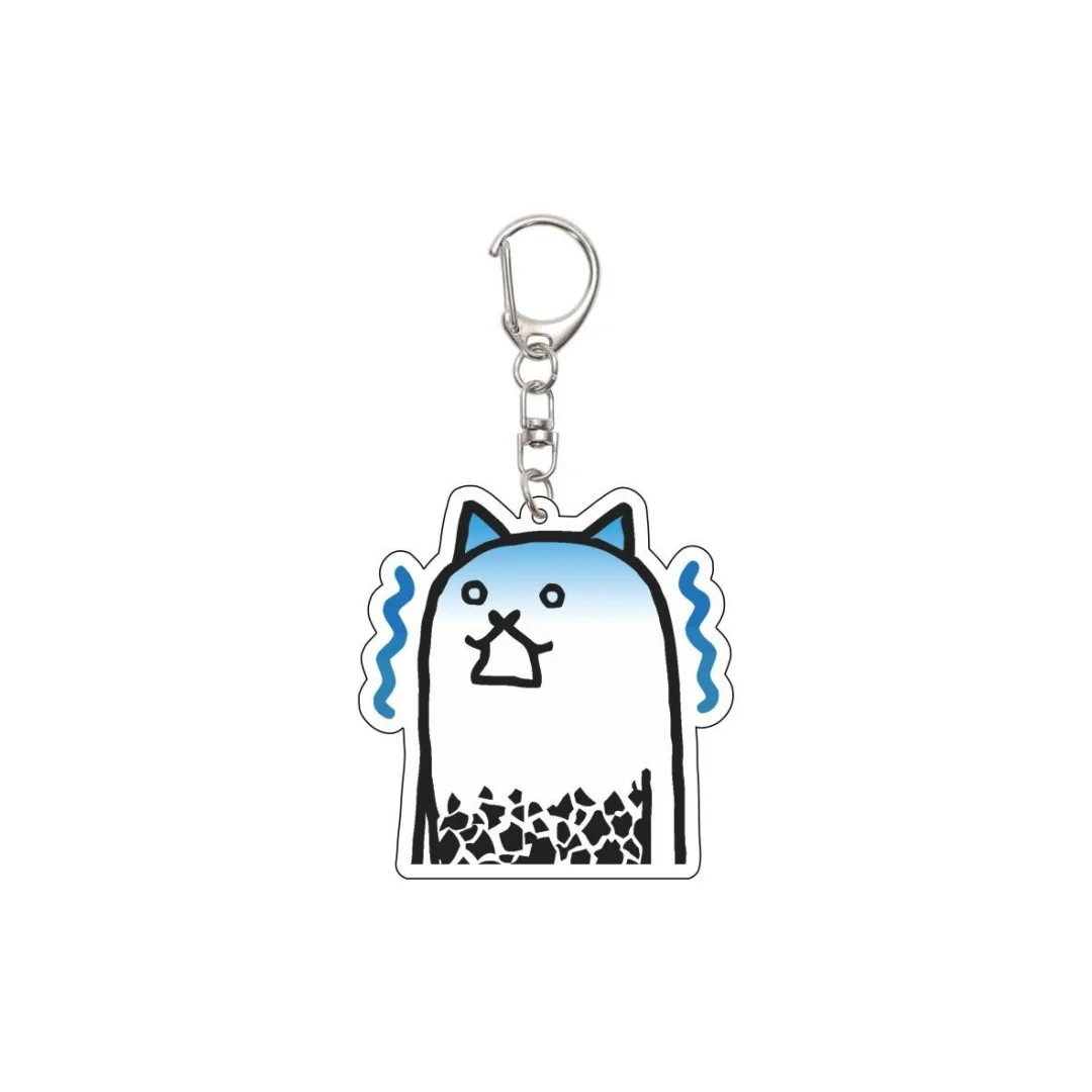 The Battle Cats 6cm Acrylic Keychain Anime Figure Kawaii Backpack Charm Car Keyring Pendant Cosplay Accessories For Game Fans