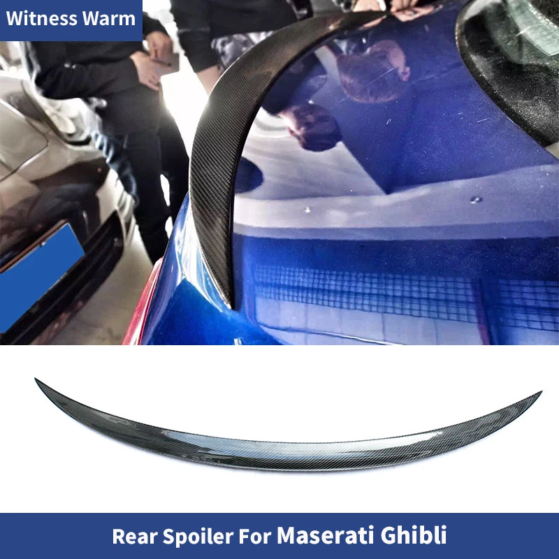 

High quality Carbon Fiber Car Rear Trunk Lip Spoiler Wing FRP rear wings For Maserati Ghibli 2014 2015 2016 2017