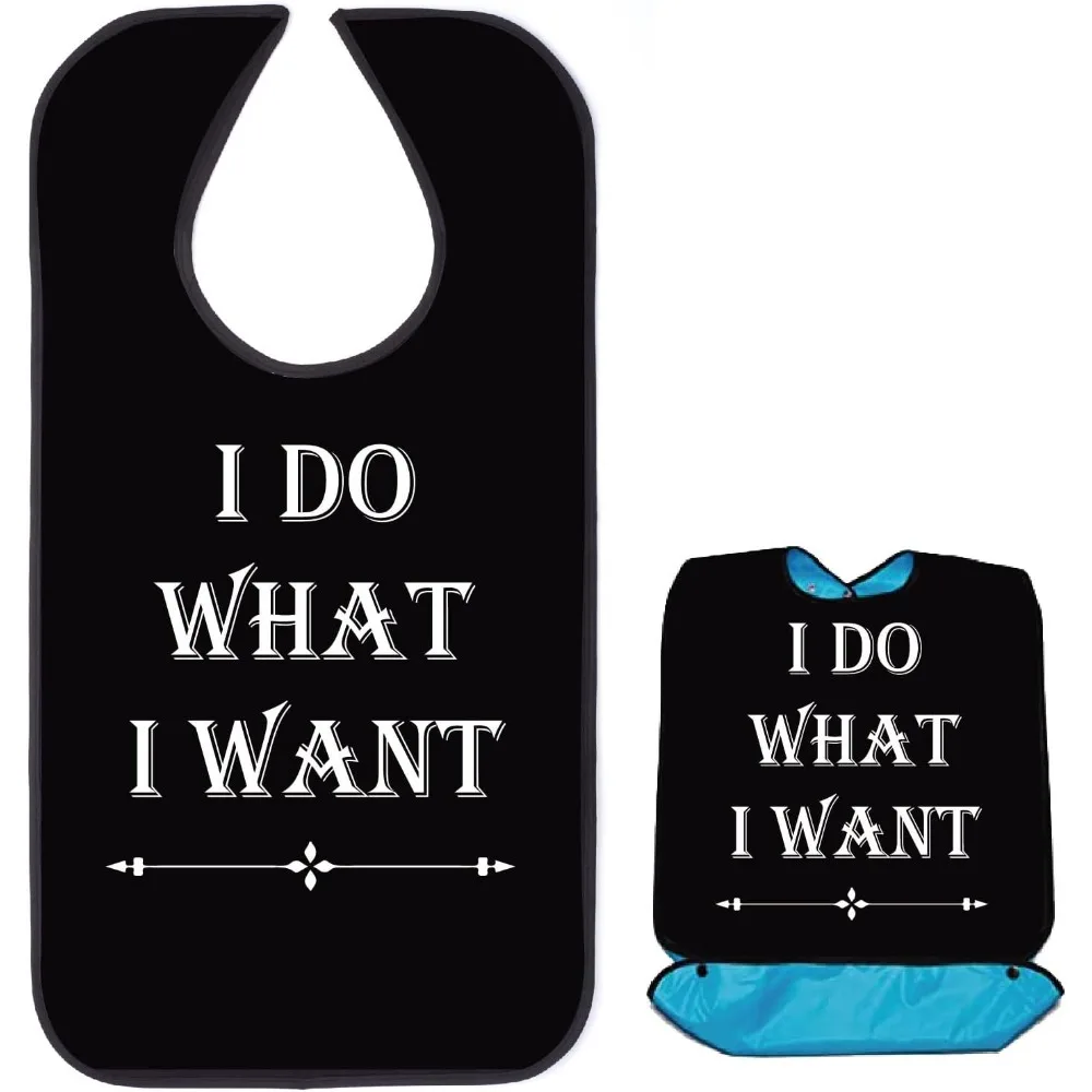 

Classic Check Adult Bibs for Elderly Waterproof Washable Bib