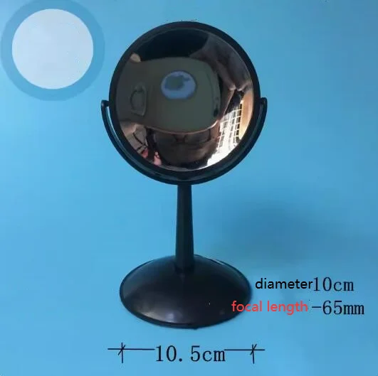 

Concave mirror with a super large size of 10cm, reflective mirror with a haha mirror, experimental inversion of physical light