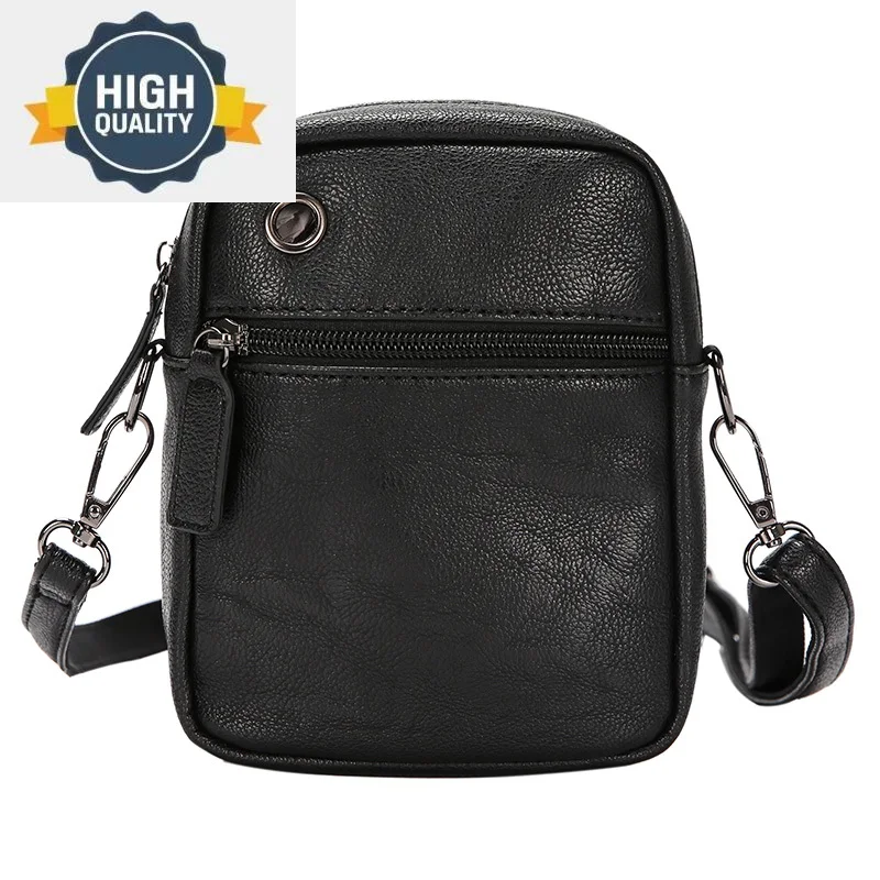 Heren Hoge Kwaliteit Enkele Schoudertas Zwart Klassiek Veelzijdig Mannelijk Crossbody Casual Outdoor Sport Reizen Taille