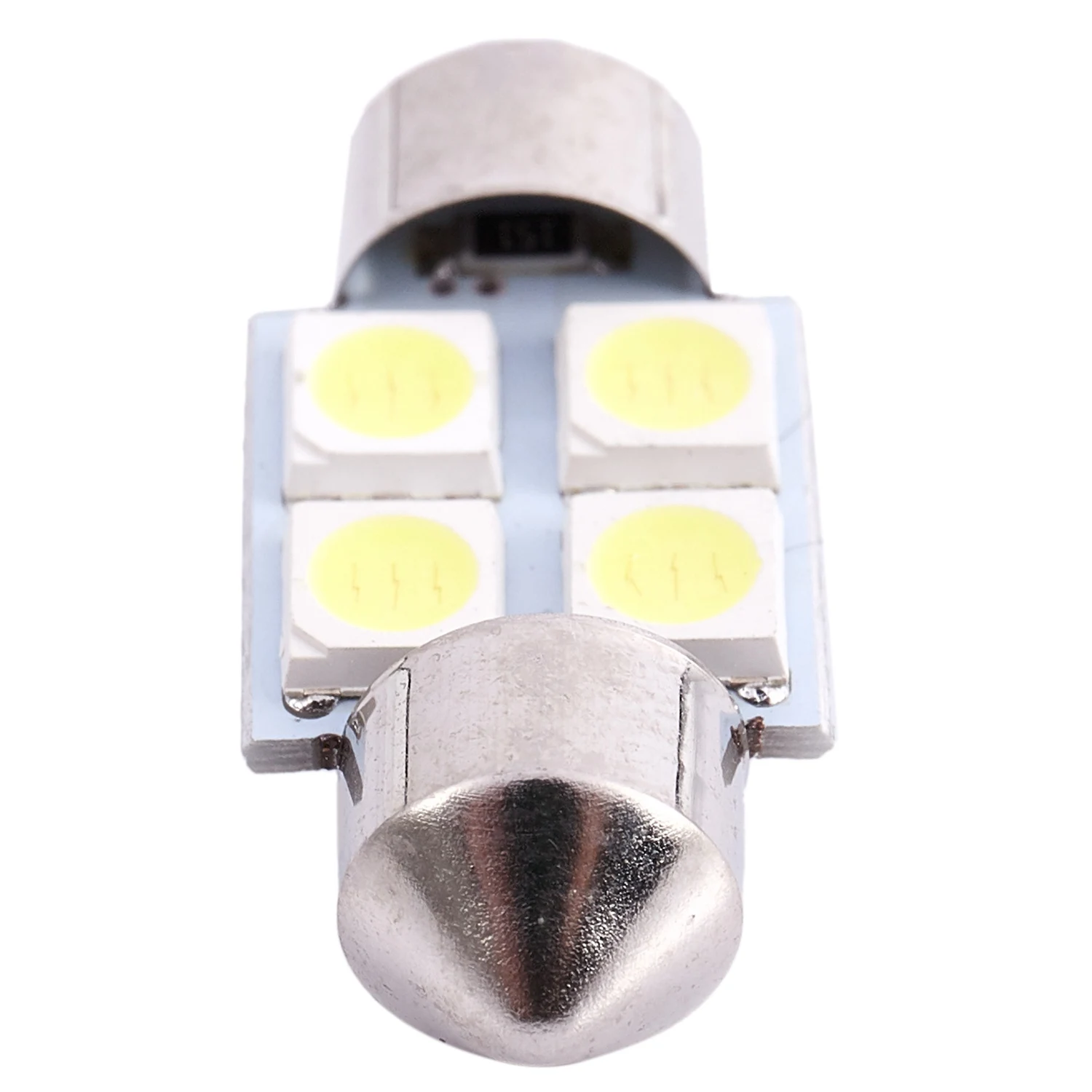 

A29R DC 12V 31mm 4 5050 SMD Car Interior Dome Festoon LED Light White 2 Pcs