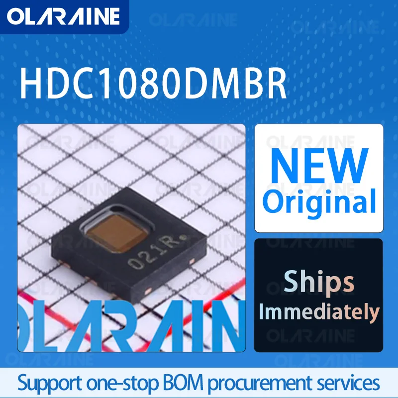 

5/10/100Pcs HDC1080DMBR WSON-6 original ic chip A humidity sensor is mounted on the board RoHS I2C Voltage - 5.5 V