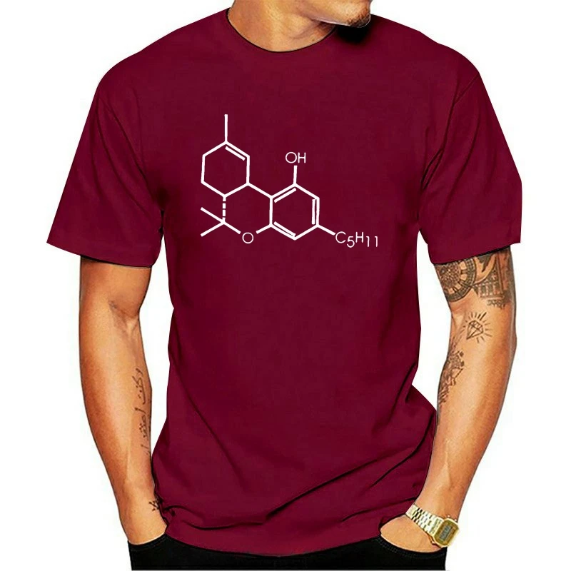 Man Clothing New Branded Tee Shirt Online  THC Chemical Equationplant Smoke 420 Grass Pot T Shirt Mens Hop Design Your Own