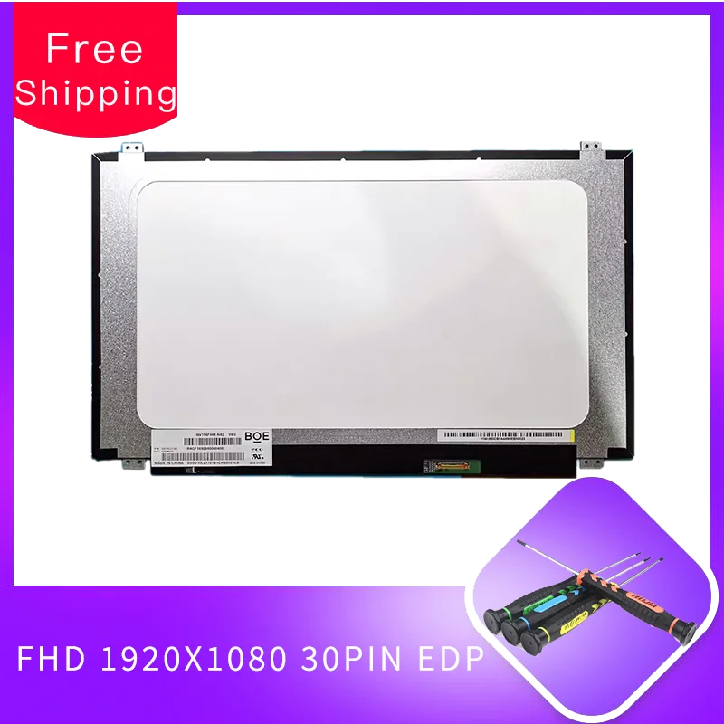 

15.6 IPS Laptop LCD Screen NV156FHM-N42 N41 V8.0 fit LP156WF6-SPK1 B156HAN06.1 FHD 1920x1080 LED Display Panel 30pins eDP