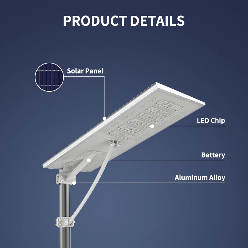 

High Quality Solar Lamps Outdoor Project 50W 100W 150W Aluminum All in One Solar Led Street Light