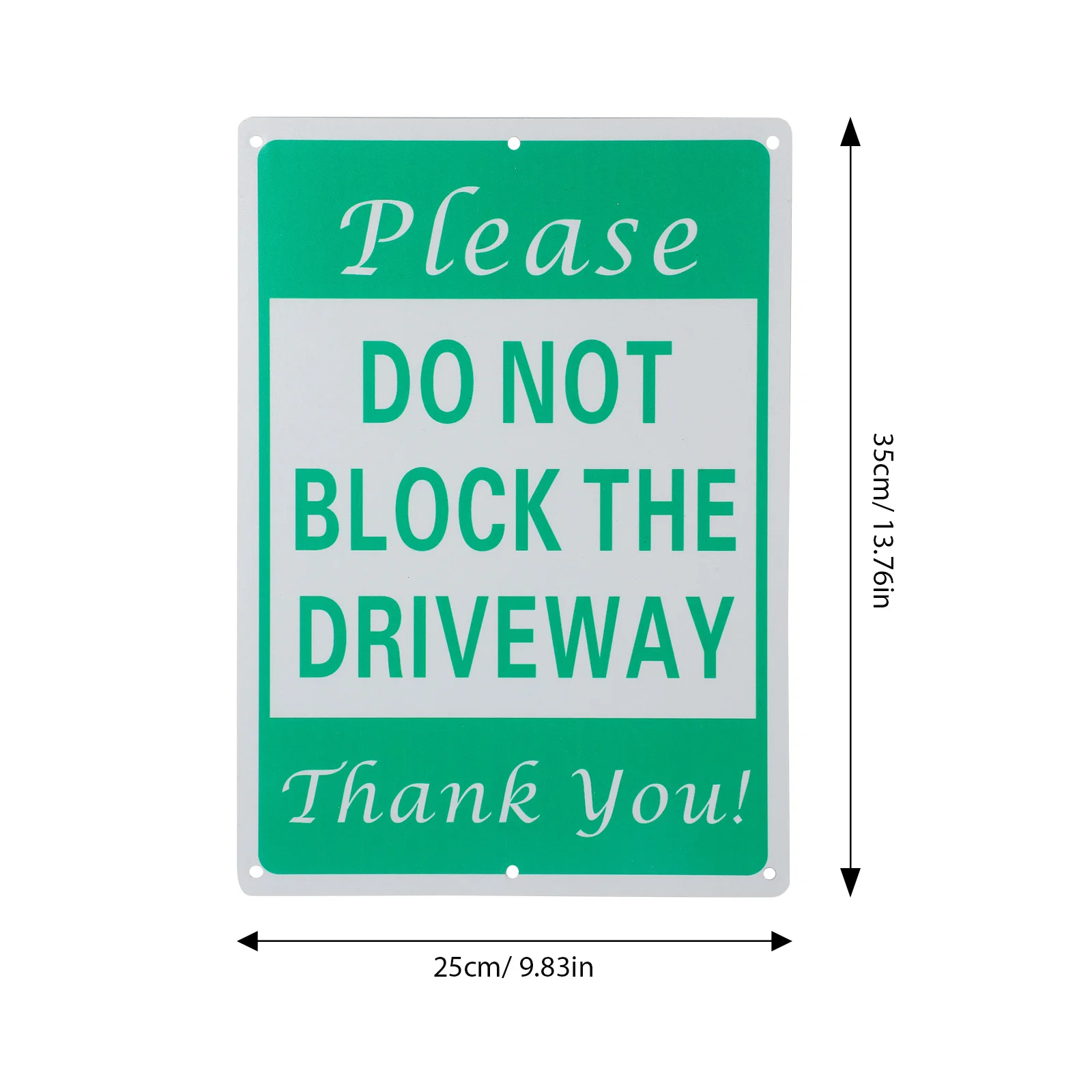 Do Not Block Driveway Sign Solid Construction No Parking Warning Sign Fade Resistant Outdoor Indoor Vehicle Safety Notification