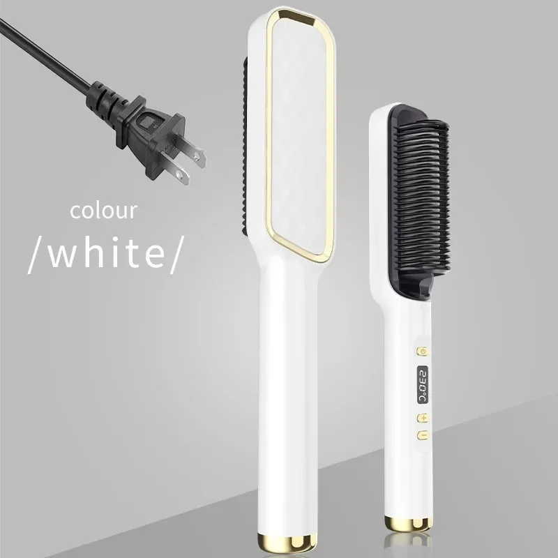 Electric Hot Comb Multifunctional Straight Hair Straightener Comb Negative Ion Anti-Scalding Styling Tool Straightening Brush T