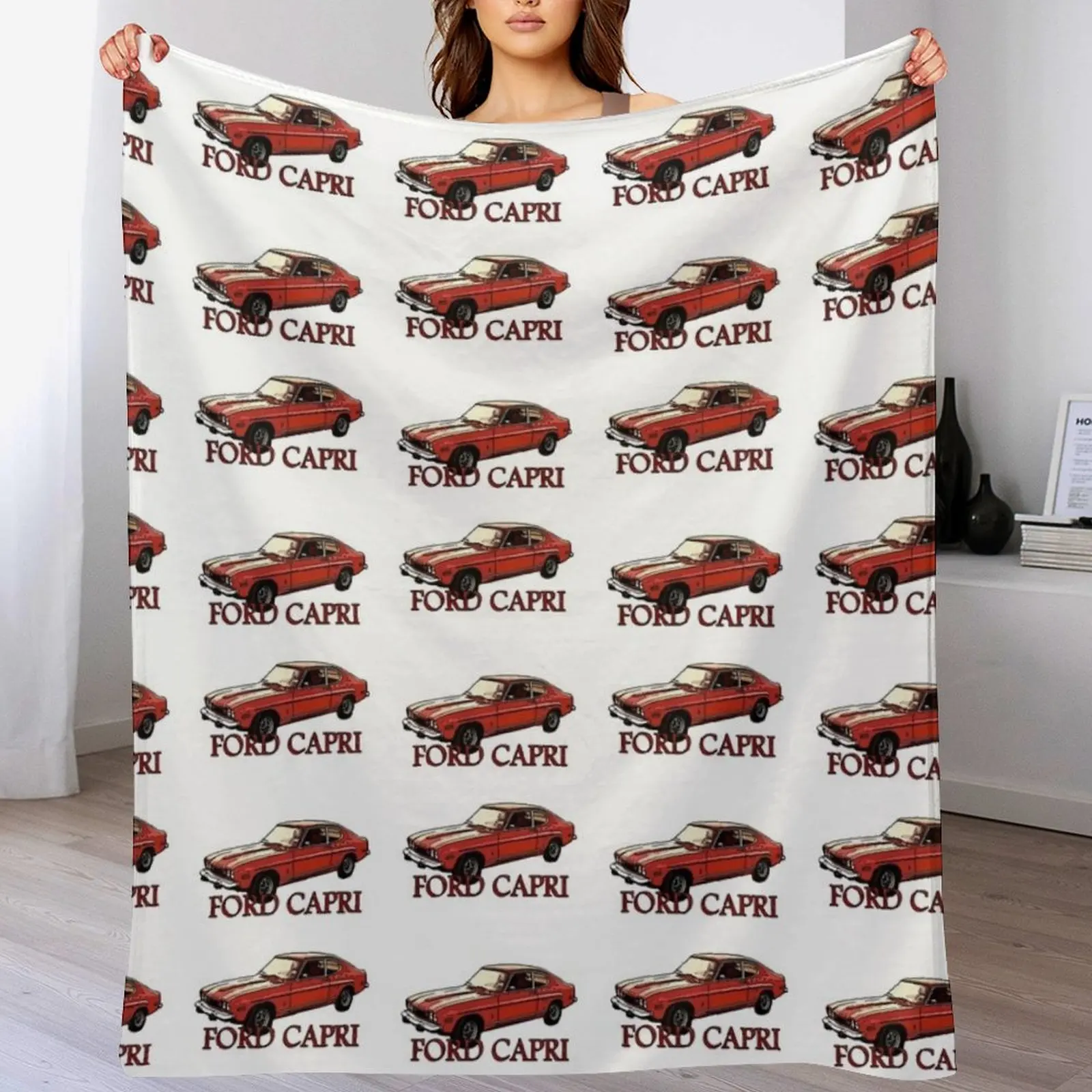 Sticker FORD CAPRI Throw Blanket Polar For Sofa Thin Blankets