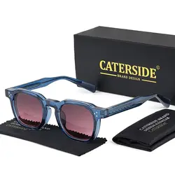 CATERSIDE New Retro Punk Square Sunglasses Men Small Frame Personalized Design Sun Glasses for Women Travel Party Festival Gift
