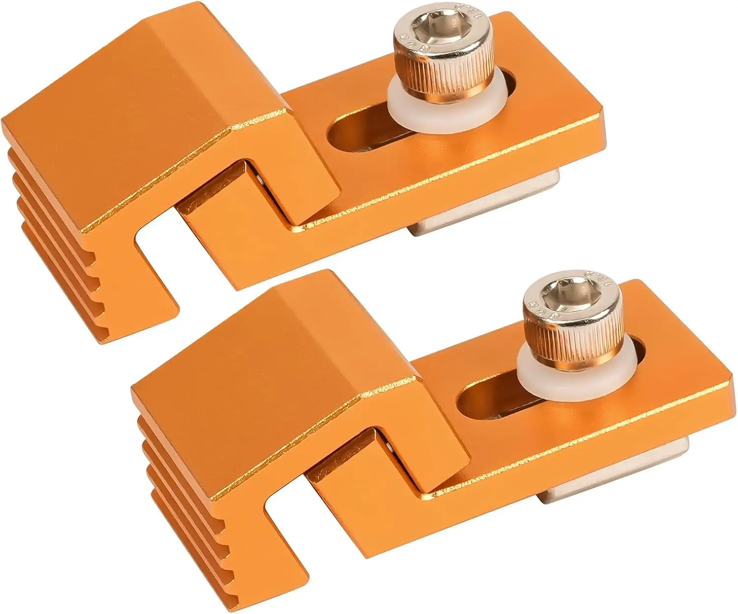 Aluminum CNC Clamps 55x22x19mm Gold for LUNYEE 3018 For Pro Max Router Side Clamping T Track MDF Aluminum Board Use