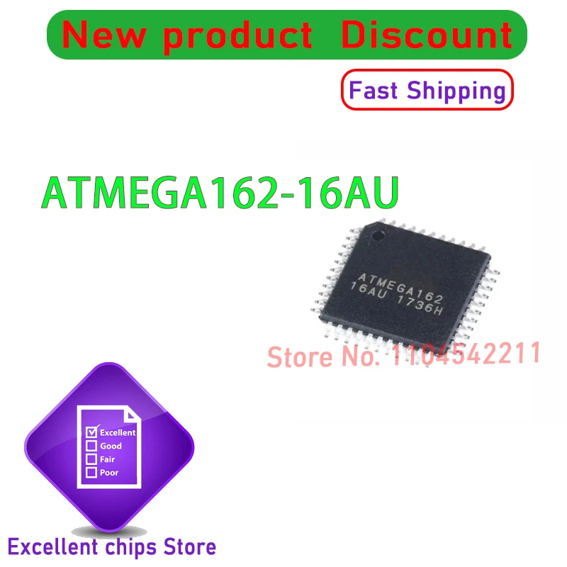 ATMEGA162-16AU ATMEGA162  ATMEGA16216AU QFP 2PCS~10PCS/LOT