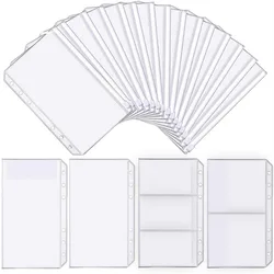 PVC Loose Leaf Notebook Binder Pockets Set Transparent Documents Holder File Organizer Zipper Binder Pouches for Notebook