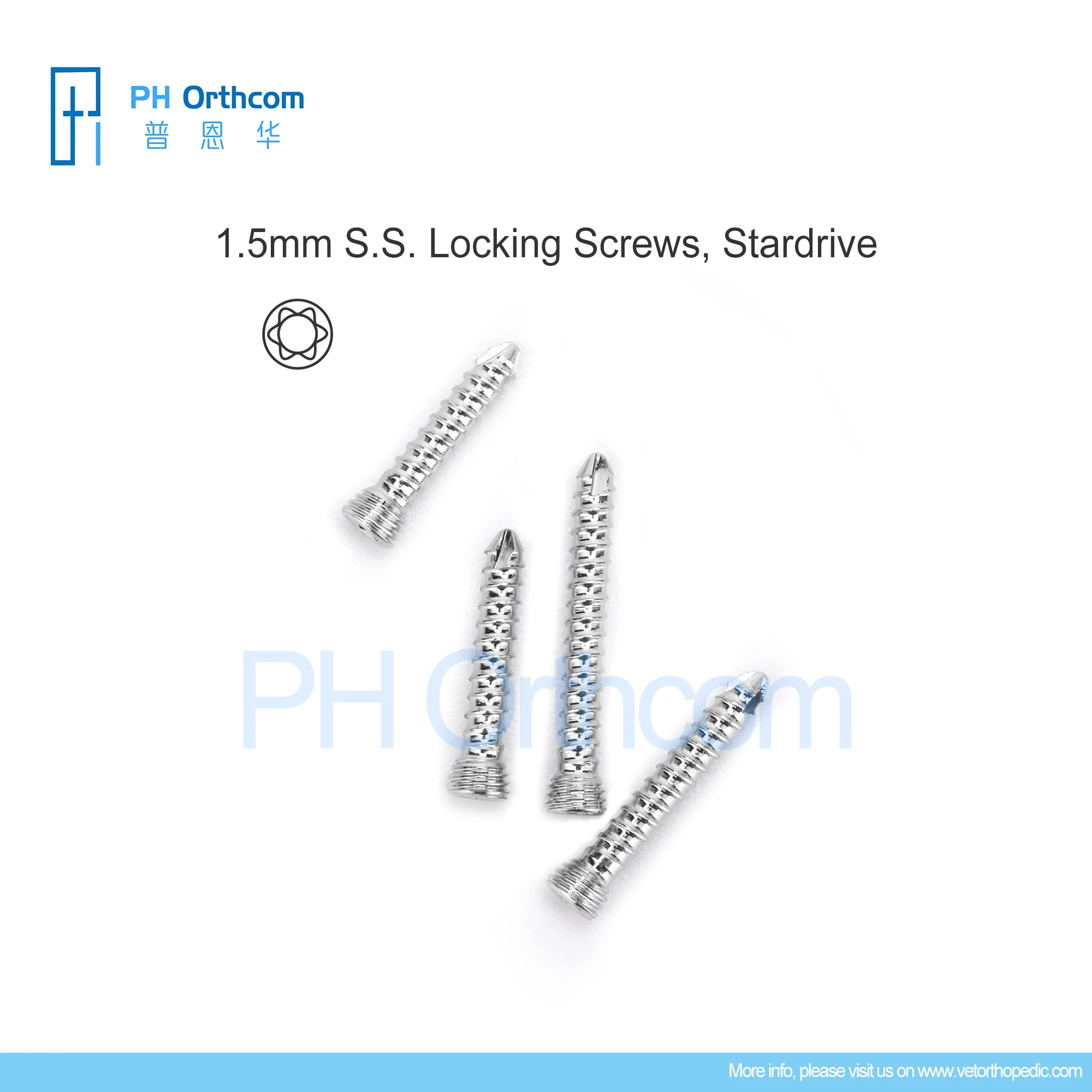 

1.5 mm Stainless Steel Locking Screws Veterinaria Mascotas Pets Orthopedic Surgical Implants Medical Equipments