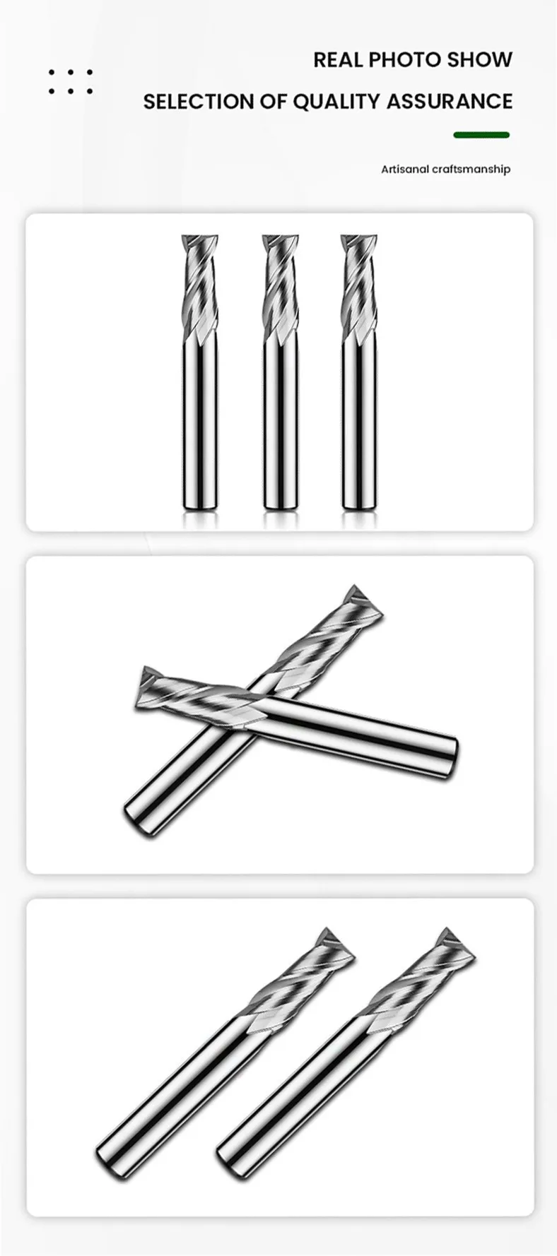 Fräser Fräser Legierung Beschichtung Wolfram Stahl Werkzeug von Aluminium CNC Bearbeitung 2 Blatt Schaft fräser Top Fräser Holz – Detail 13