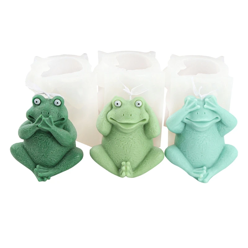 for Frog Silicone Mold for Handmade Desktop Decoration Gypsum Epoxy Mould