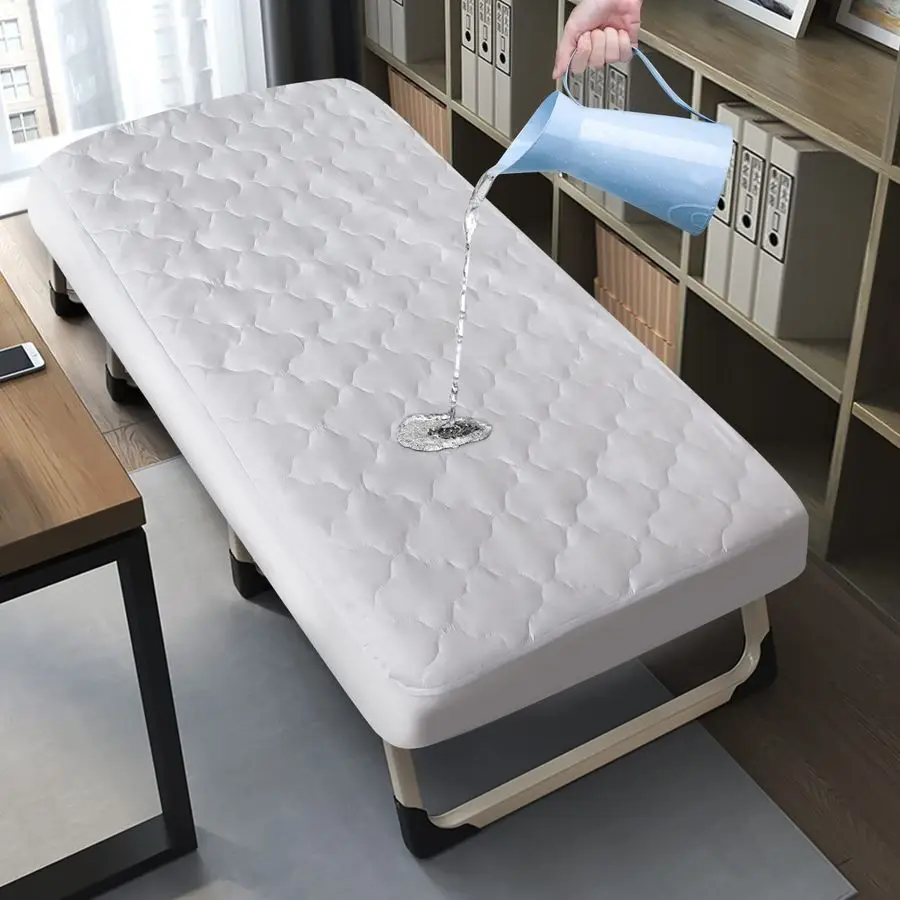 

Водонепроницаемый стеганый наматрасник-чехол для дивана-кровати 33 x 75 x 10 дюймов, подходит для узких односпальных кроватей, кемпинга, двухъярусных кроватей, автодомов, кемперов, De