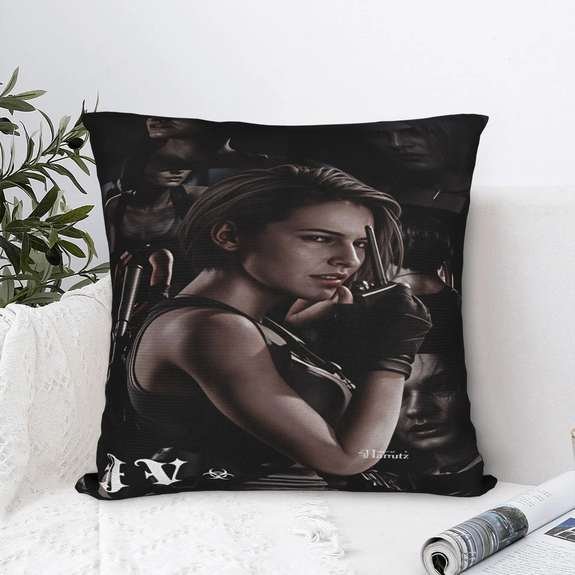 Jill Valentine Resident Evil  Pillow Cover  Retro Trendy Pillow Case For Sofa Home Decoration Print Cushion Cover Gift