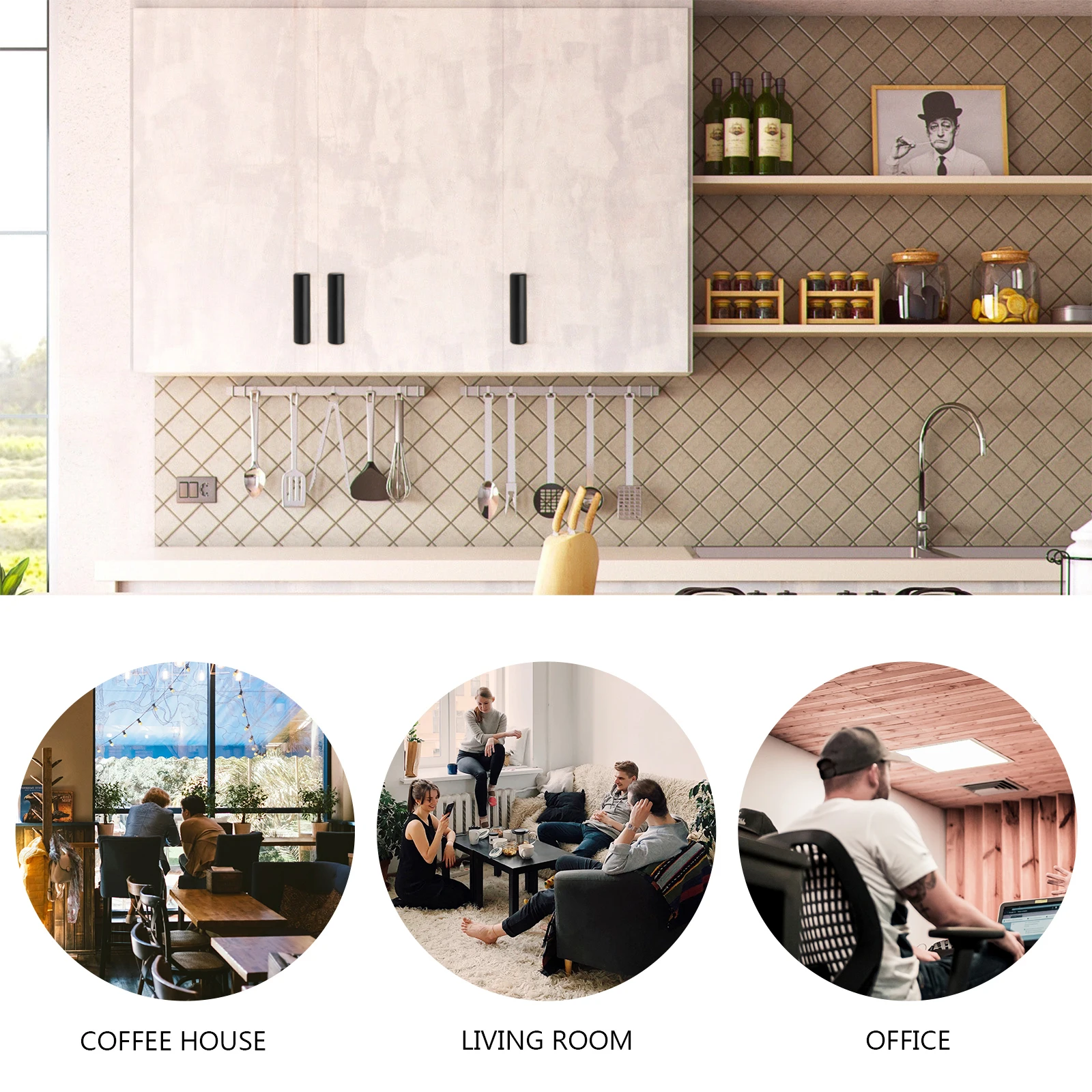 

10 pcs Aluminium Alloy Cabinet Handles Modern Door Pulls Heavy Duty Drawer Knobs With Screws For Home Furniture Black