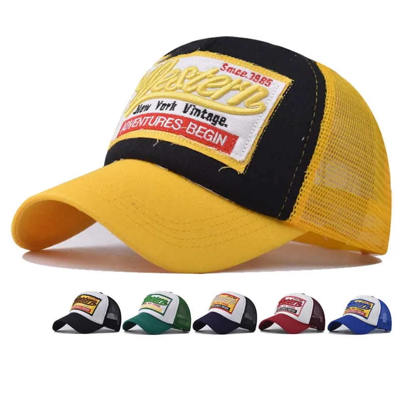 New Letter Embroidery Baseball Cap for Men with Mesh Snpabck Hat Chapeau Homme Summer Breathable Y2K Trucker Hats for Women