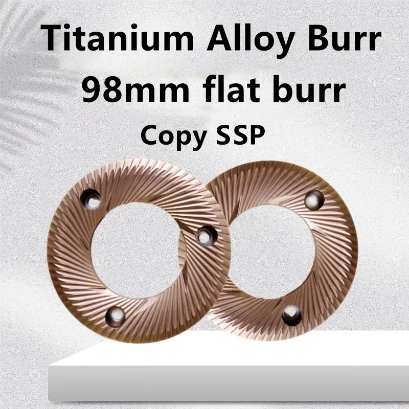 Big Size For 98MM Titanium Alloy Cofffee Grinder Disc Copy Ssp Burr Flat Burr For C98pro-DL And EK43 Coffee Grinder Mill Machine