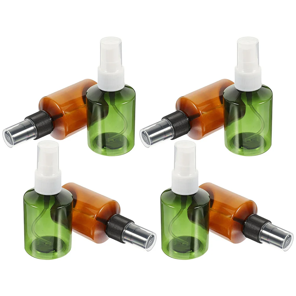 

8 pcs 50ml Brown Black Fine Mist Spray Bottles Empty Reusable Liquid PET Travel Refillable Small Portable Plastic Bottle