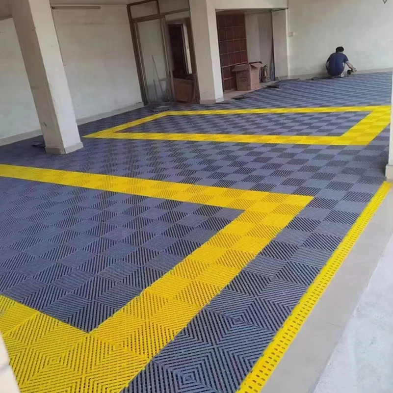 Plastikowa blokująca mata podłogowa do salonu wystawowego, wodoodporna podłoga z pcv, grubość 2cm, szybka dostawa