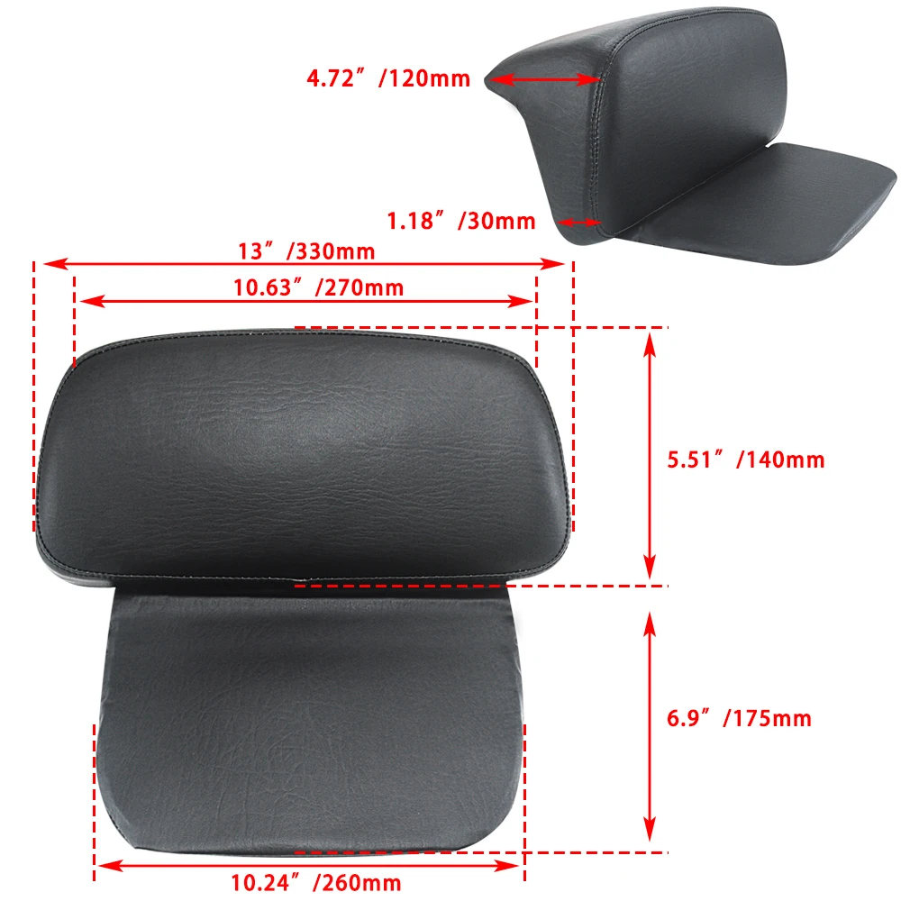 Motorcycle Chopped Razor Tour Pack Backrest Pad For Harley Touring Road King Street Glide Road Glide Tri Glide 2014-2024 Black