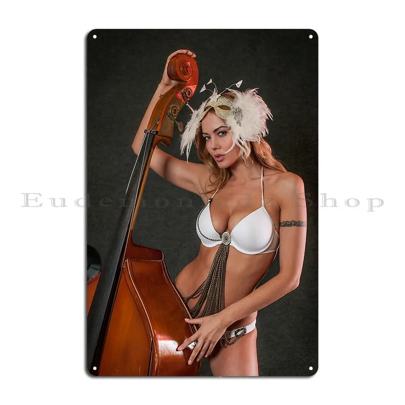 Beauty And Contrabass Beast Metal Plaque Poster Party Pub Wall Custom Wall Cave Printing Tin Sign Poster