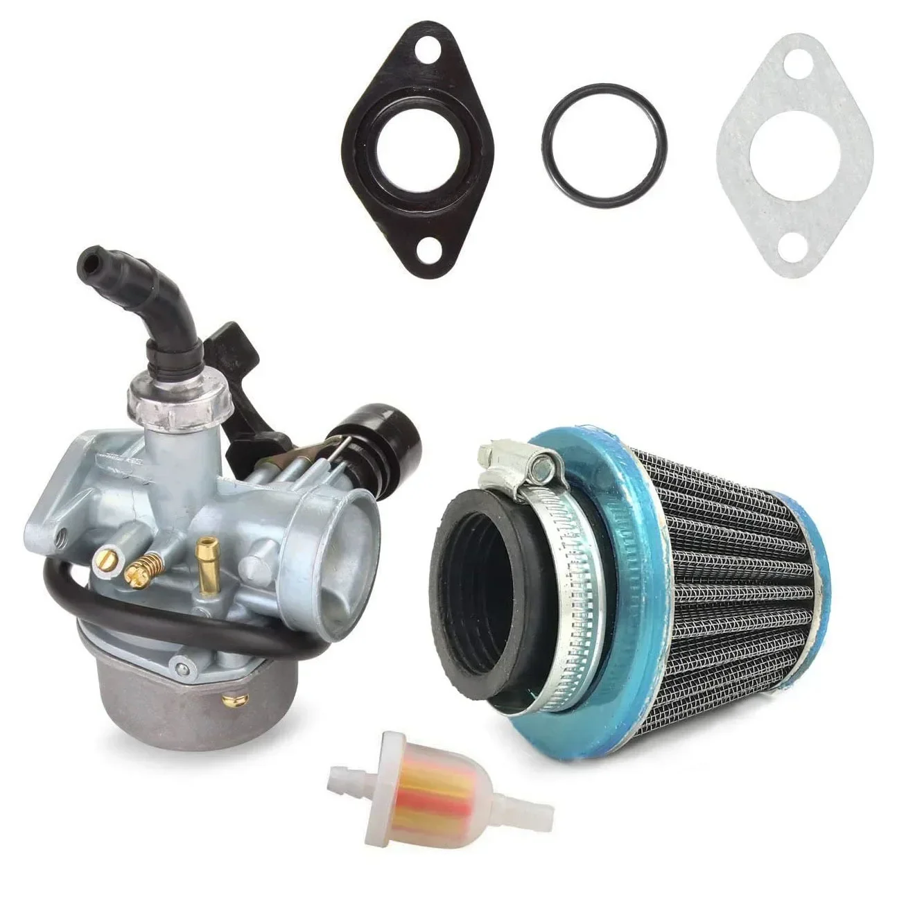 Universal Carburetor PZ19 19mm with Air Filter Carburetor for 50 70 90 110 125cc ATV Quad 4 Wheeler Dirt Bike Motorbike