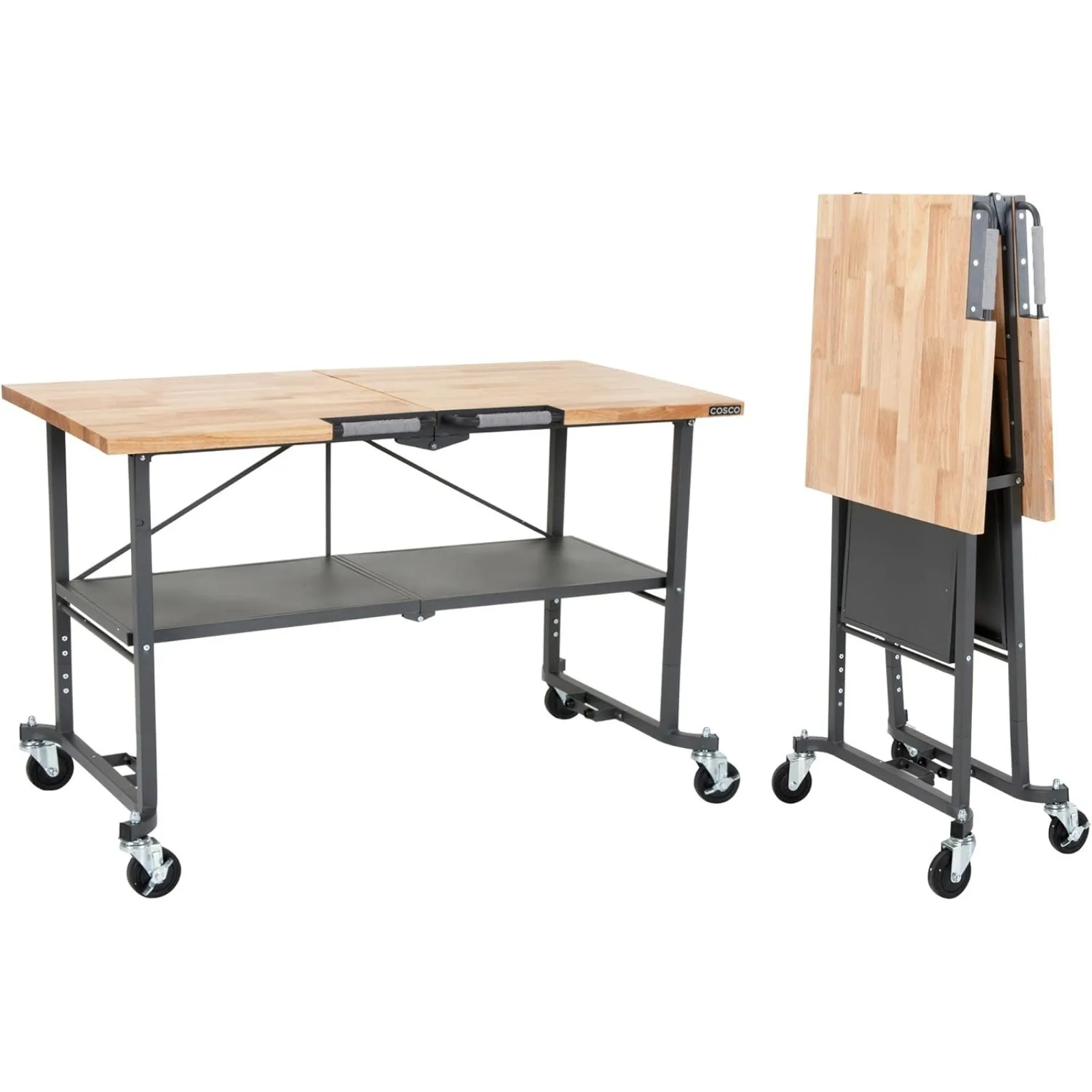 US SmartFold Portable Workbench/Folding Utility Table (Gray Steel Frame)