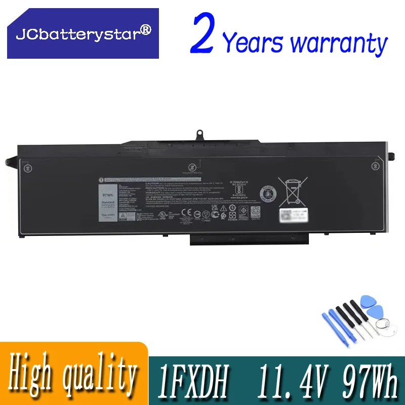 JC High quality 97Wh 1FXDH Battery For Dell Latitude 15 5501 5511 P recision 3541 3551 01WJT0 1WJT0 notebook batteries 90Wh