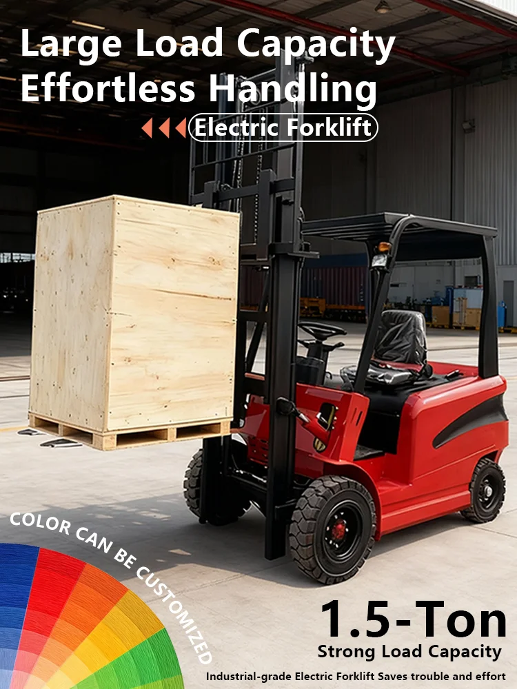 Customized 1.5 Ton Electric Forklift House Charge Battery Forklift Electric 2 Ton Mini Forklift Diesel