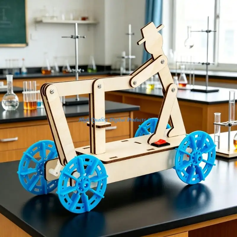 

U2JE Educational Swing Arm Vehicle Swing Arm Car Hand Craft Assembly Set With Materials For School Science Projects