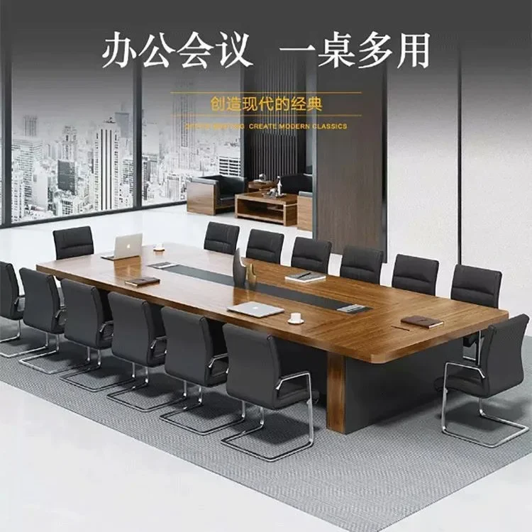 Plate Rectangular Large Conference Table Simple Modern Negotiation Table And Chair Combination Office Furniture