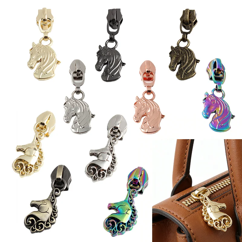 

5 шт. разноцветная парусиновая сумка на молнии слайдером на тему лошади, верхняя одежда # Нейлоновая сумка на молнии, аксессуары, изготовление кошельков своими руками