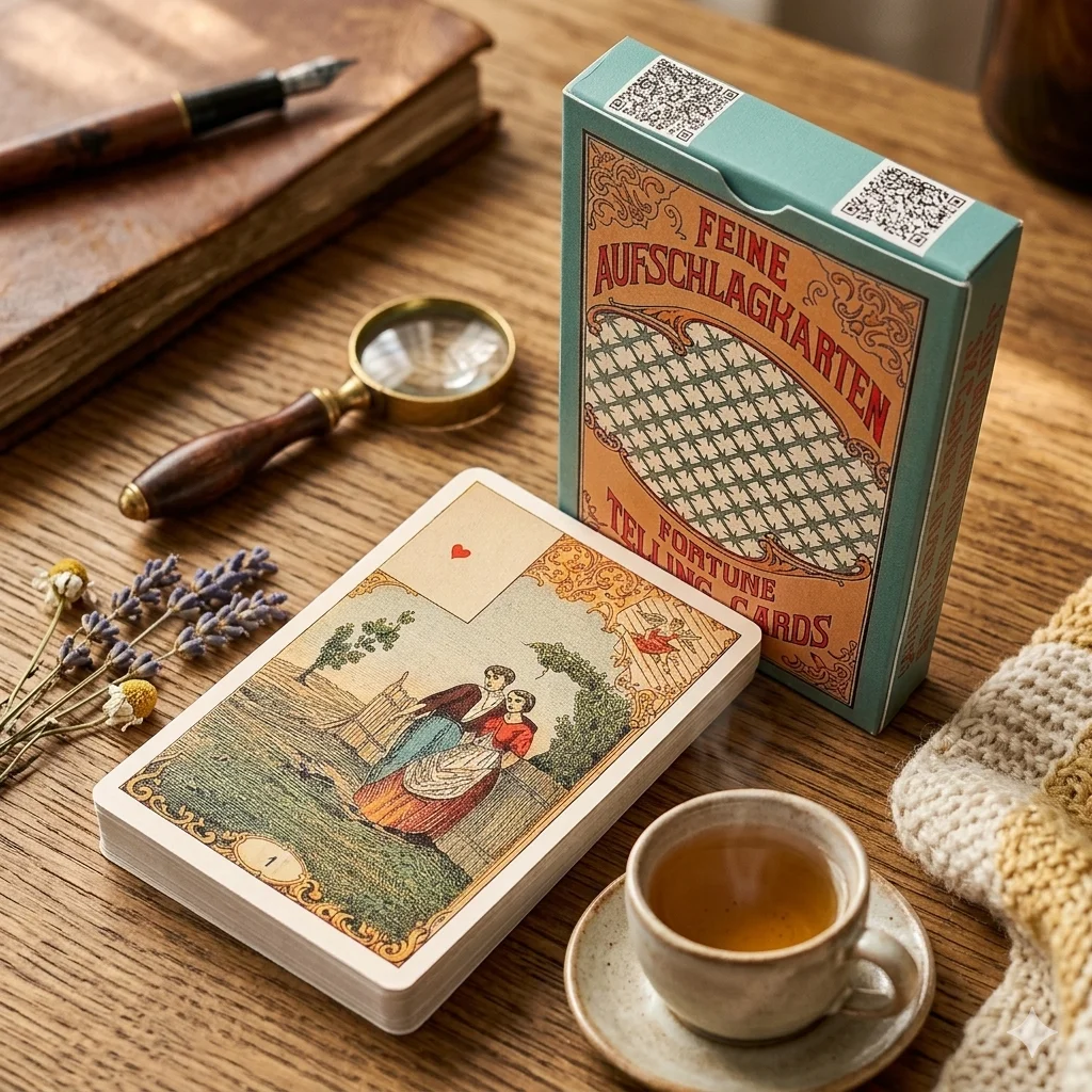 Cartas de Adivinación Vintage Antiguas Destiny, Mazo de Oráculo de 32 Cartas Le Jeu Du Destin Antique, Cartas de Cartomancia Tradicionales de 9*6cm
