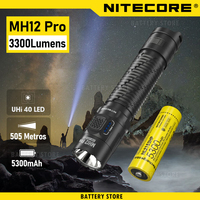 NITECORE MH12 Pro Flashlight 3300 Lumens Camping Hunting Torch Hand Light Tactical flashlight Patrol lantern Emergency