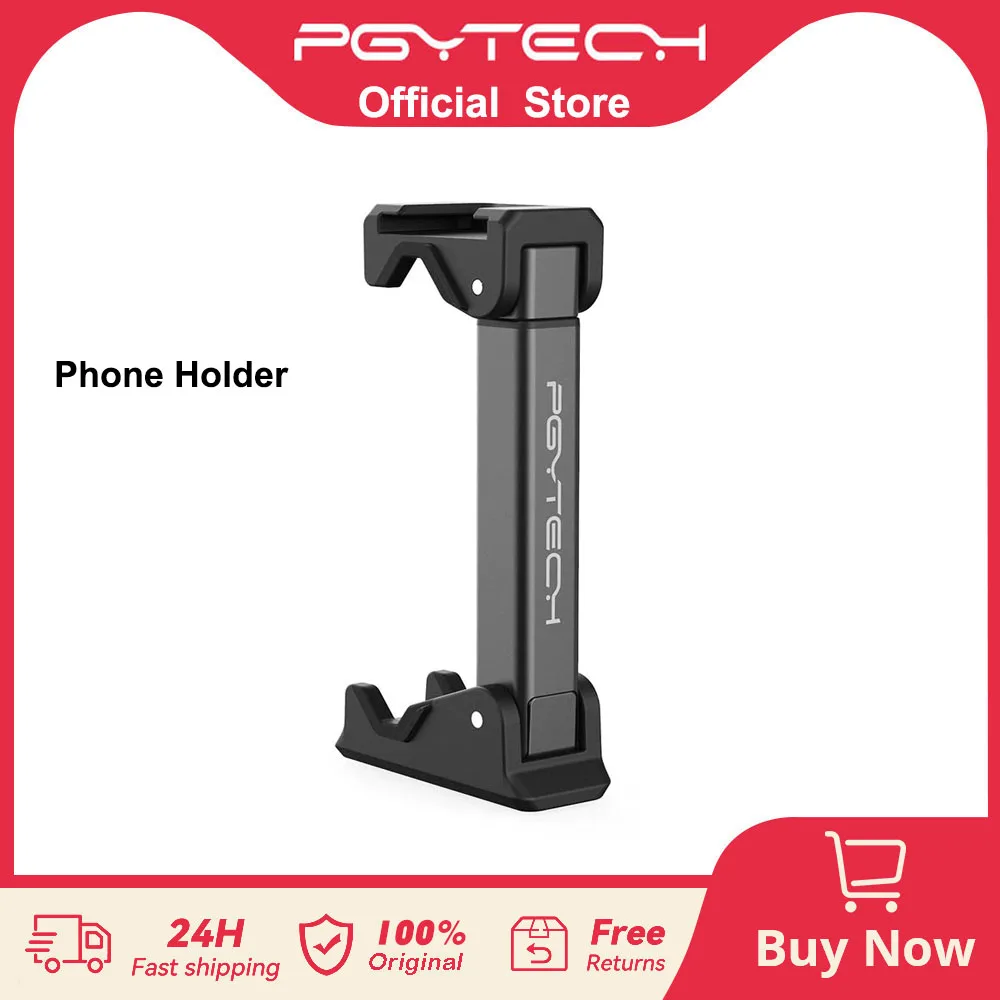 PGYTECH Universal Phone Tripod Mount Holder - Monopod,Selfie Stick and Tripod with Cold Shoe For Smartl Phone 60 to 90mm Wide