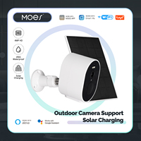 MOES Tuya WiFi 4MP HD Smart Security Camera Solar Charging IP65 Waterproof Full Color Night Vision Work With Alexa Google Home