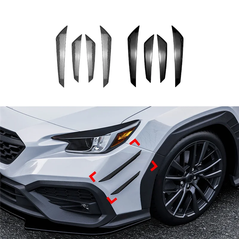 

Lasting Car Front Bumper Outer Side Splitter Spoiler Canard Trim For Subaru WRX STI VB 2022+ Carbon Fiber
