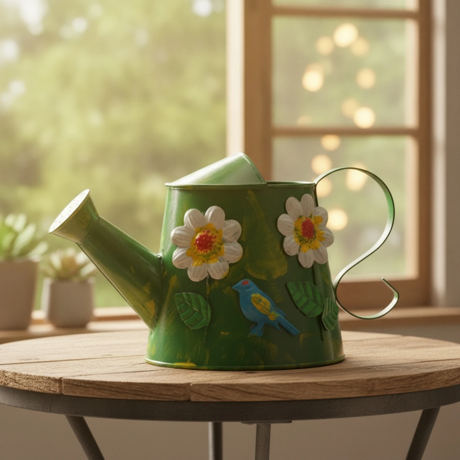 Watering Can with Long Spout Gentle Spray Watering Can with Rose Head Container Dual Handle Detachable for Gardeners, Greenhouse view 2