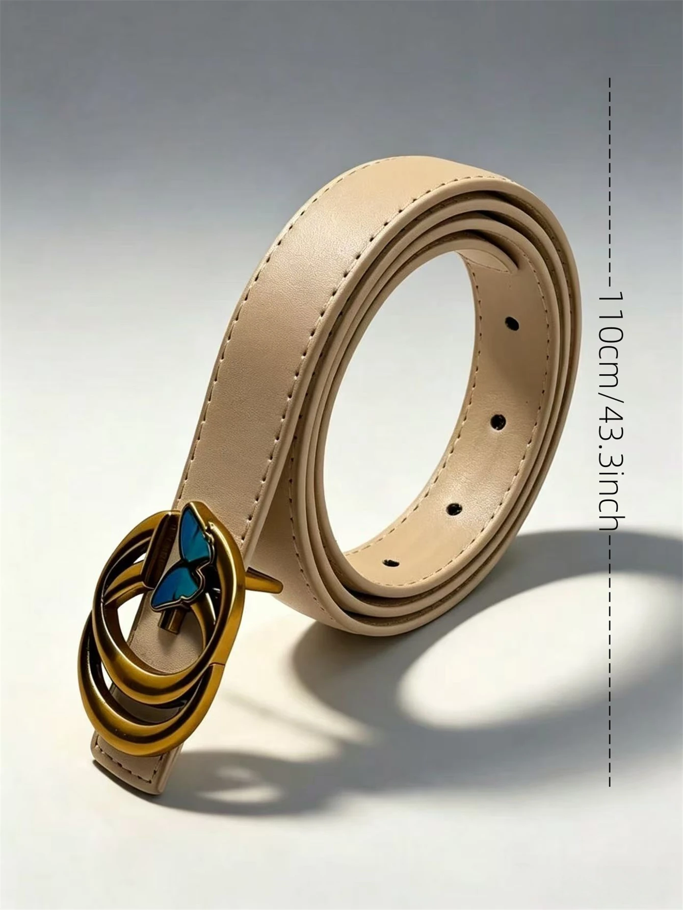 A premium women's business-style belt featuring pure color and a minimalist, casual design that pairs perfectly with jeans and d