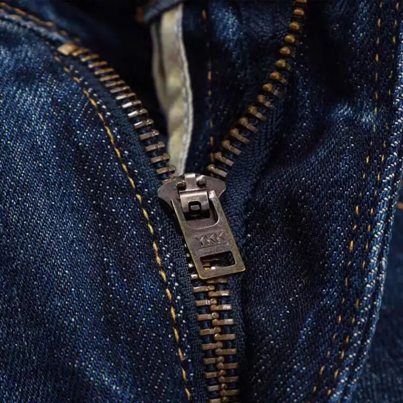 Fashion Designer Men Jeans High Quality Retro Blue Stretch Slim Fit Ripped Jeans Men Classical Trousers Vintage Denim Pants