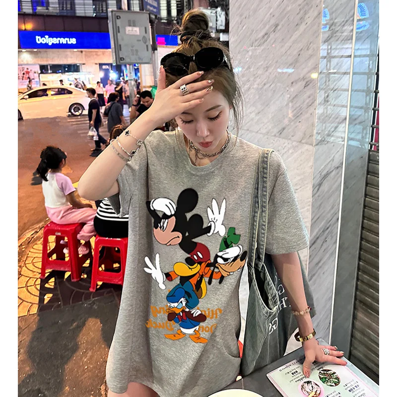 

Новинка 2023 года, семейная модная футболка из чистого хлопка для отдыха в стиле ретро, уличный студенческий стиль, стиль Y2K в стиле Харадзюку