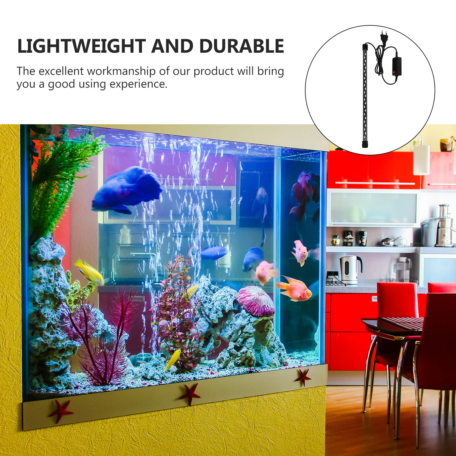 

1pc Led Aquarium Light Fish Tank Suction Cup Mount Waterproof, Aquatic Plant Landscaping Light, Aquarium Accessories, Fish