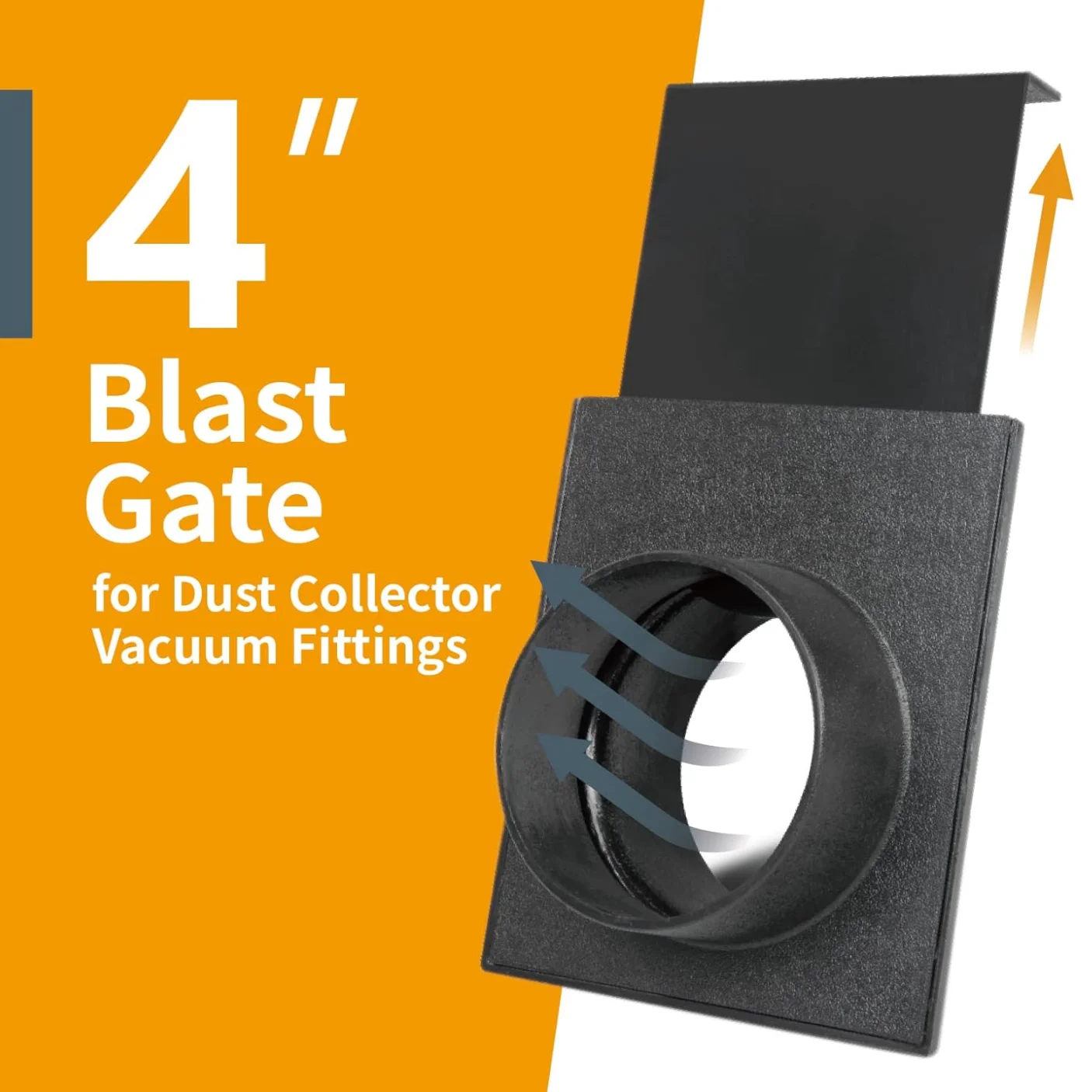 The 70108 4-inch (approximately 10.2 centimeters) explosion door is used as a component for the dust collector.